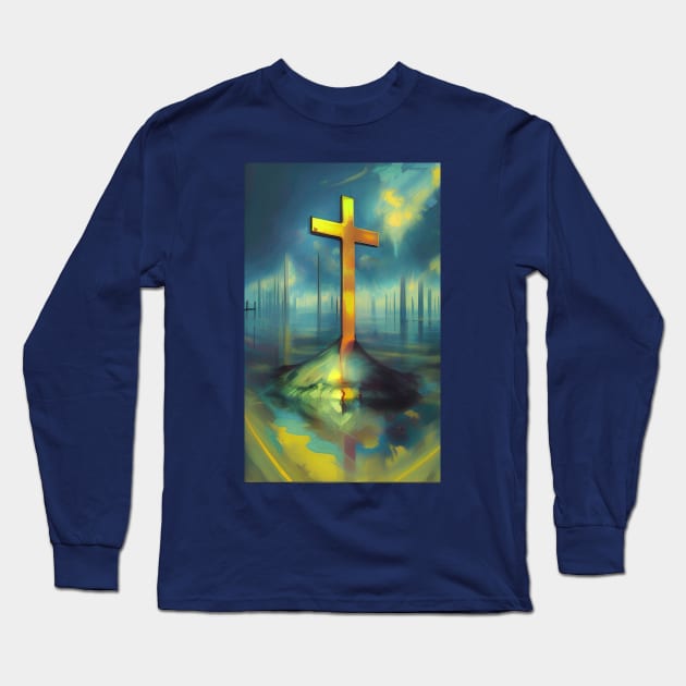 Golden cross Long Sleeve T-Shirt by Gaspar Avila